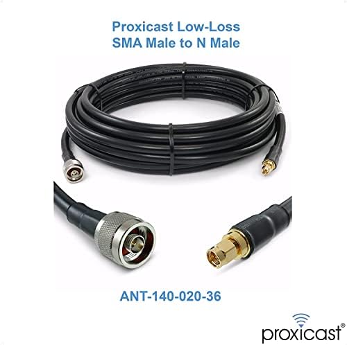 Proxicast 10 dbi 4g/5g/wifi omni антена + 36 ft про-одделение Coax кабел + пакет за бесплатна лента