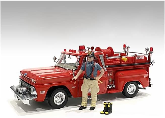 Пожарникари 6 Парче Слика Поставена за Модели Од 1/24 Скала Од Американската Диорама 76418-76419-76420-76421