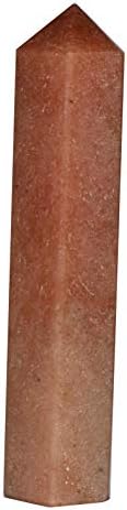 Пирамида Татва кристална точка молив Полирана масажа стапче за масажа-црвен авентурин 1-1,5 инч/ 2,54 см wt.5-10 грама