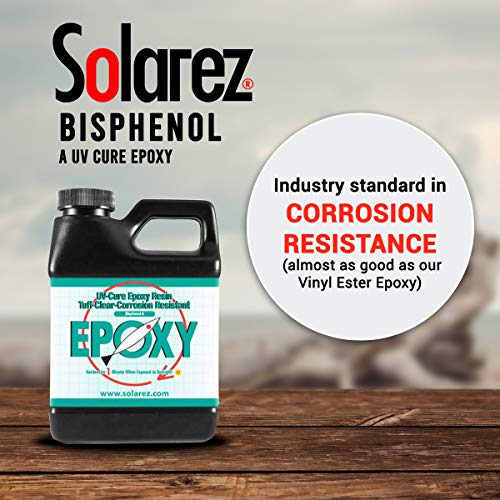 Solarez Bisphenol-A UV лек епоксидна смола ~ чиста сјајна индустриска стандардна епоксидна смола, отпорна на корозија, не-хазмат,