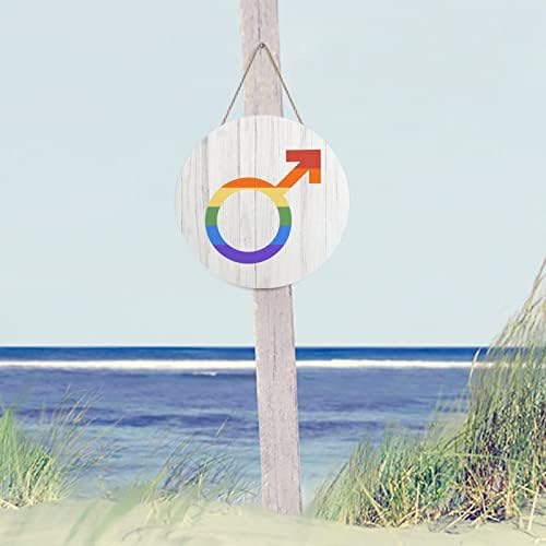 Arupkeer Добредојдовте знак за ЛГБТ гордост дрвени знаци ЛГБТК пол виножито знак напредок на гордоста рустикална домашна wallид виси знак за ЛГБТК