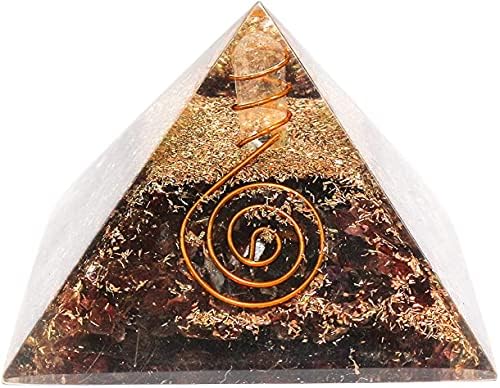 ПВС трговци Црвен гарнет кристален оргон Реики пирамида ем заштита Медитација роденденски подарок за домашен декор, свадба подарок Божиќ Дивали подарок