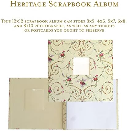 Албум за белешки за наследство на Ана Грифин - албум за ткаенини за белешки за записи - Чувајте и организирајте ги спомени