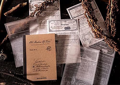 8 влошки Гроздобер разновидна хартија за билети Ефемера пакува латмус хартија за проекти за занаетчиски производи и DIY хартија, 240 листови