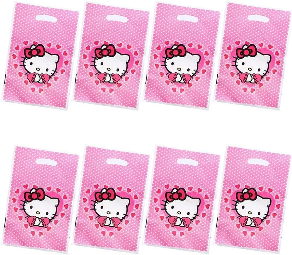 АДИЛАИДУН 30 парчиња Здраво Мачка Кити Роденденски Торби За Подароци Торби За Бонбони Добри Чанти Здраво Кити Роденден Резерви Украси