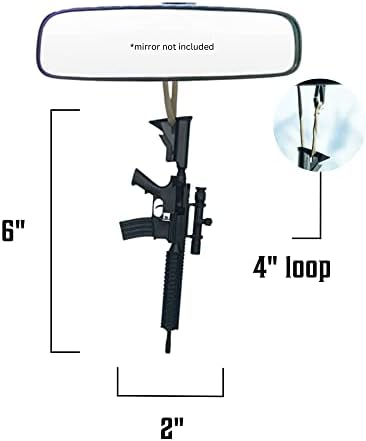 Декорацијата за огледало на огледало на прегледот AR -15 за ентузијасти за лов и огнено оружје - Додаток за висечки пушки и камиони