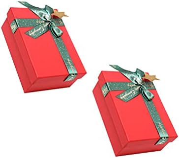Party KindOm 2 парчиња декоративни кутии за подароци Божиќни изложби Тековни кутии за трговски центар Дом за дома/wallид/декор