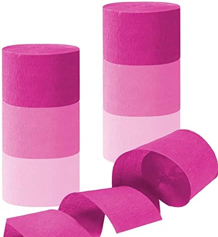 Gaka Blue Crepe Paper Streamers Tassels Streamers 6 Rolls 3 Color за разни забави за роденден/свадбена фестивал/родова откривање