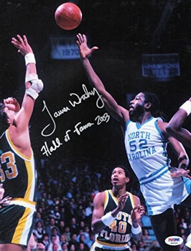 Jamesејмс Ворти потпишан автограм 11х14 Фото Лејкерс „Hall of Fame 2003“ PSA P49244 - Автограмирани НБА фотографии