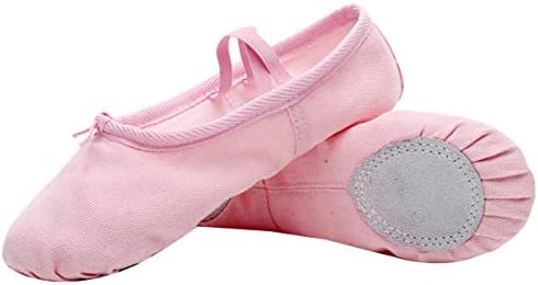 Запостави 1 пар балетски чевли анти -лизгачки чевли за танцување со еластичен кабел јога чевли за дете девојче - големина 30