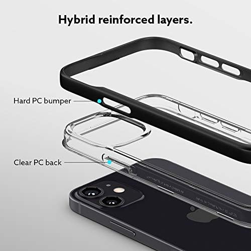 Caseology Skyfall Компатибилен со iPhone 12 Mini Case - Црно
