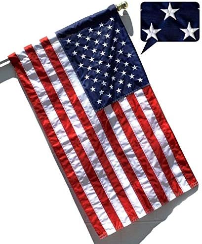 Фабрика за знамиња на САД - 2x3 ft Американско американско знаме на отворено соларнакс најлон, УВ отпорен на избледување - Направено во