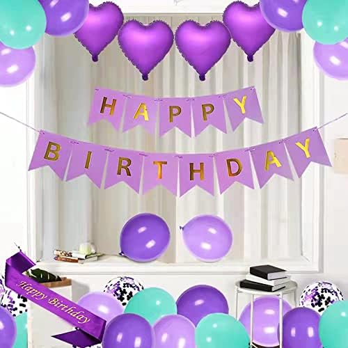 Виолетова Декорација НА 29 ТИ роденден Обезбедува Виолетова тема Среќен роденден појас 40 инчни Балони Од Фолија Број 29 Балони